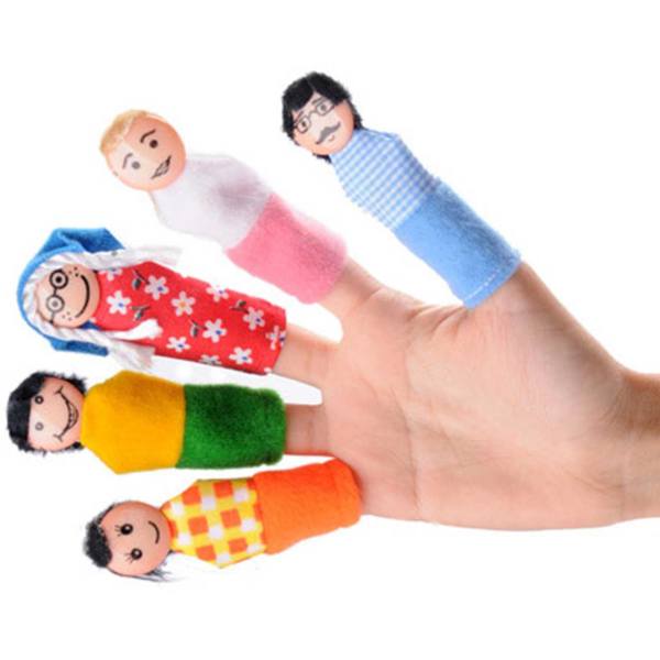 عروسک انگشتی شادی رویان مدل خانواده بسته 5 عددی