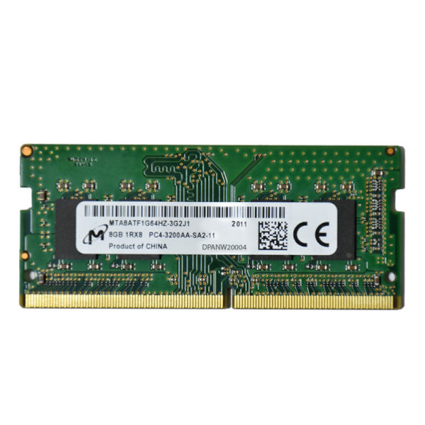 رم لپ تاپ DDR4 تک کاناله 3200 مگاهرتز CL11 میکرون مدل PC4 ظرفیت 8 گیگابایت